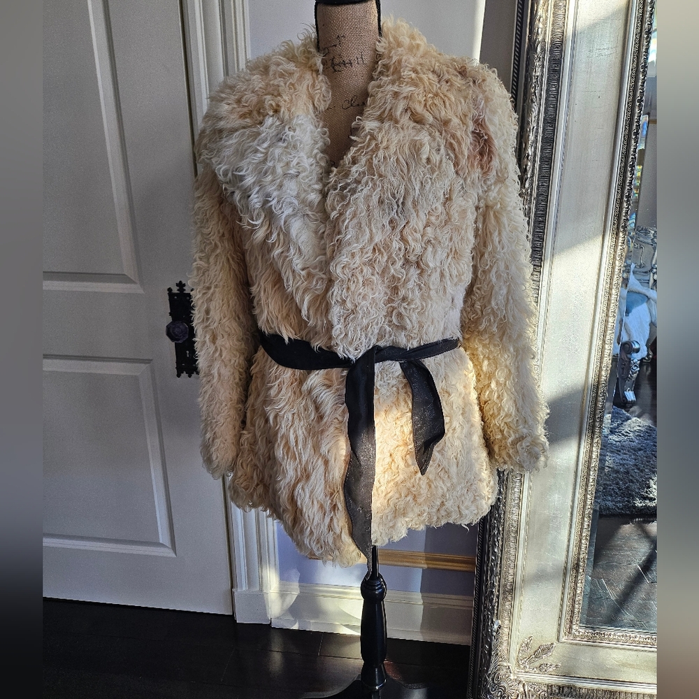 Vintage Curly Lamb Penny Lane Coat - Real Fur